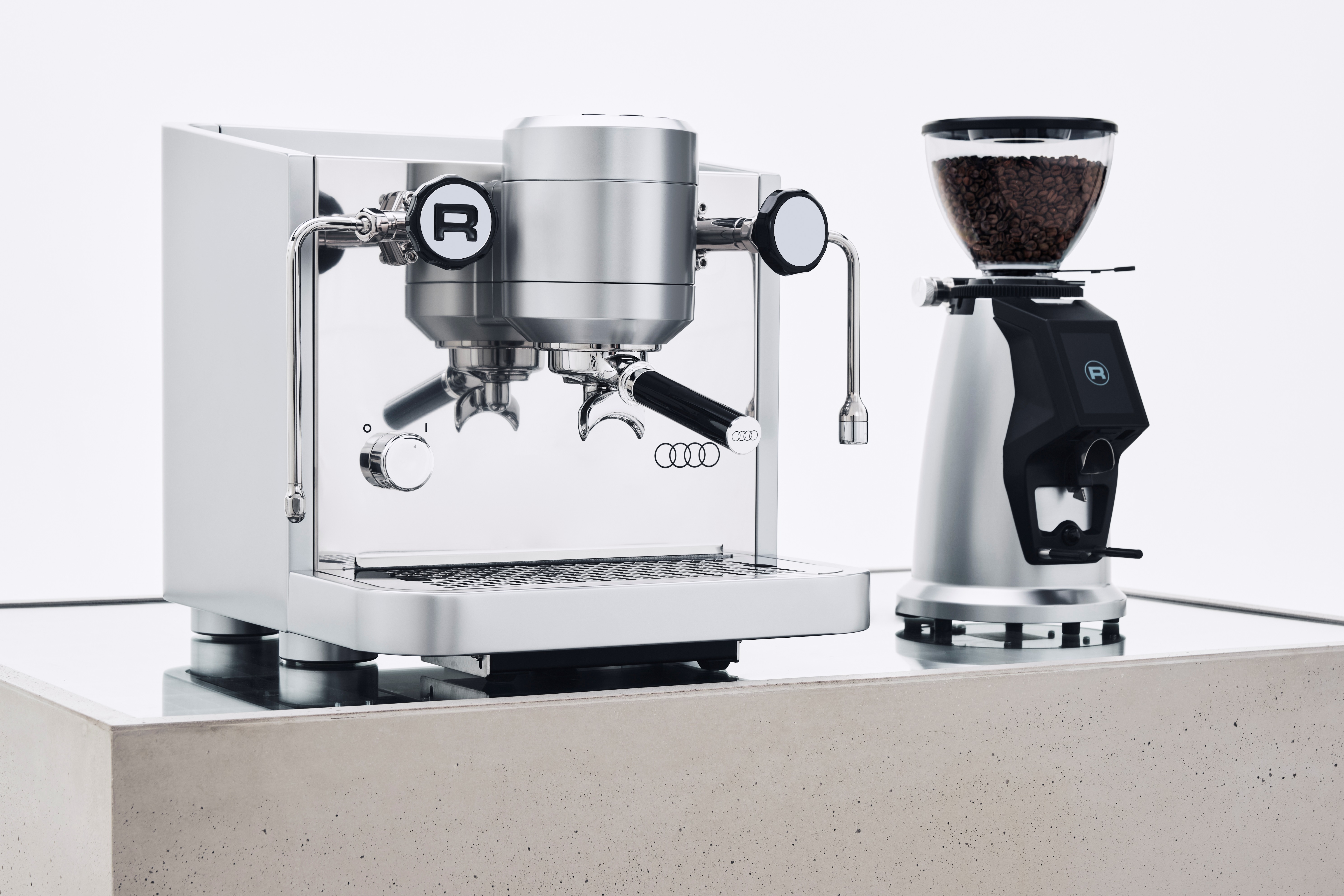 Rocket x Audi espresso machine and grinder